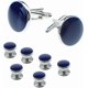 thumbnail image 3 of Cufflinks for Men Brand Round Cufflinks Light Surface Round Link Set Business Stainless Steel Gentleman Antique European Style Accessories, 3 of 5