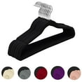 thumbnail image 1 of Purple Velvet Hangers, Set of 30 Premium Clothes Hangers Non-Slip Felt Hangers, Durable Suit Hangers for Space Saving, 1 of 6