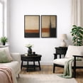 thumbnail image 2 of Framed Canvas Print Abstract Wall Art Set of 2 Neutral Decorative for Living Room Bedroom - 16"x24"x2 BLACK, 2 of 3