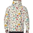 thumbnail image 7 of Fotbe Men's Hoodie with Cooking Utensils Pattern - Kangaroo Pocket Pullover Hooded Sweatshirt, Perfect for Daily Wear, Travel, and Home-Small, 7 of 7