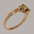 thumbnail image 3 of LBG British Made 9k Rose Gold Real Genuine Peridot Womens Promise Ring - 33 size options - Size 5.75, 3 of 6