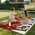thumbnail image 4 of Outdoor Rug 6x9 ft Red Gnomes Christmas Waterproof Outdoor Patio Rug Mat Non Slip Outside Area Rugs Carpet for RV,Camping,Porch,Deck,Pool,Balconybackyard,Winter Cardinal Snowflake Pine Tree, 4 of 9