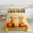 thumbnail image 2 of jejeloiu Kawaii Fox Twin Comforter Sets,Jungle Wildlife Bedding Set For Boys Kids Reversible 2 Pieces, 2 of 8