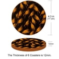 thumbnail image 3 of Broom Set of 6 Round Microfiber Leather Coasters, 11x11 cm/4.3x4.3 inch Drink Coasters for Table Home Decor, 3 of 6
