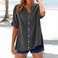 thumbnail image 2 of Elegant Stand Collar Blouse for Women Flowy Silhouette Comfortable Day Wear Dark Gray L, 2 of 7