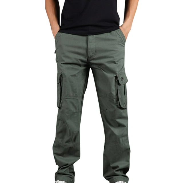 Mikilon Pantalons de Travail Résistants à l'Usure en Coton Pur Grande Taille pour Hommes