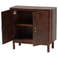 thumbnail image 2 of bali & pari Latika Real Burl Wood Storage Cabinet in Dark Walnut Brown, 2 of 10