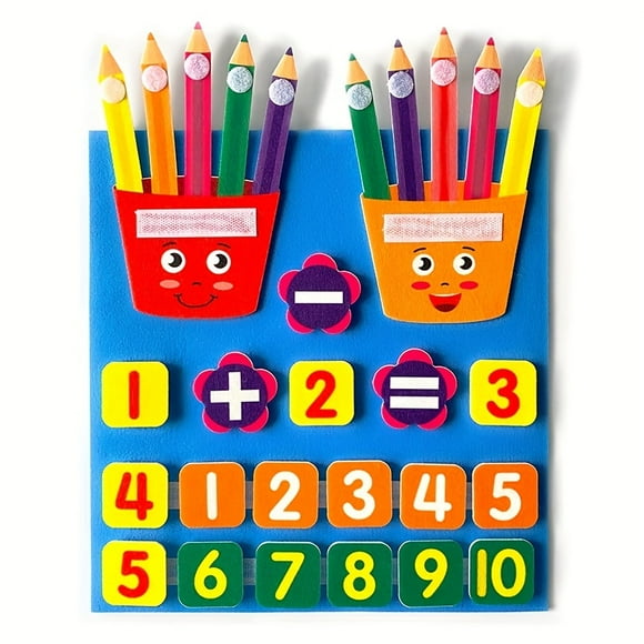Learning Numbers Felt Board - Fun and Interactive Math Games for Toddlers with Counters, Manipulatives, and Educational Activities for Early Childhood Learning and Development!