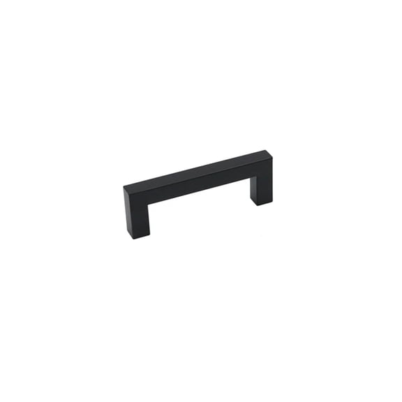 Fitviso 10 Pack 3.25 inch Center to Center Matte Black Square Cabinet Pulls