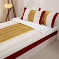 thumbnail image 3 of Homewish Vintage Vertical Lines Zipper Twin Comforter Sets with Fitted Sheet and 2 Pillowcases,Contemporary Stripe Zipper Bedding Set,Red,Reversible,4pcs, 3 of 8