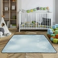 thumbnail image 3 of WOBOGO Light Blue Background with Snowflakes Baby Playmats Extra Large Waterproof Rollable Activity Pads for Toddlers 50×50inch, 3 of 7
