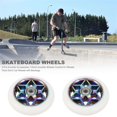 thumbnail image 4 of 2Pcs Scooter Série Accessoires 110Mm Roues de Scooter Roues PU Colorées Roues de Voiture de Cascade Épaisses avec Roulements (Blanc), 4 of 5
