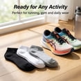 thumbnail image 2 of 10Pairs Unisex Cotton Quarter Crew Socks, One Size Thin Ribbed Mini Ankle Socks for Men Women Athletic Daily Wear, Black White Gray Assorted Colors, 2 of 7