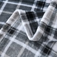 thumbnail image 6 of Mainstays Super Soft Plush Blanket, Twin, Light Grey Plaid 66"X90", Suitable for Adult, 6 of 7