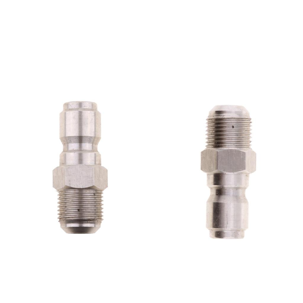 3/8" Quick Connect Adapter to 15mm Male Connector for Pressure Washer Silver 