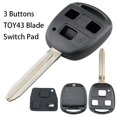 thumbnail image 1 of 3 Buttons Universal Pad Switch Remote Car Key Shell Case Fit For Toyota Rav4 Yaris Prado Corolla Land Cruiser Previa Tarago, 1 of 1