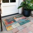 thumbnail image 3 of Dalyn Rugs Machine Washable Indoor/Outdoor Chantille Teal 1'8" x 2'6" Rug, 3 of 7
