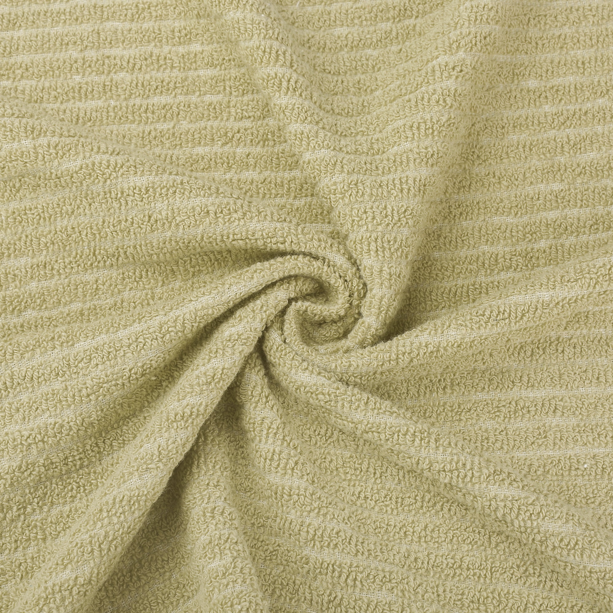 Unique Bargains Striped Pattern 2 Pack Hand Towels Absorbent and Quick Drying Towel Khaki 13" x 29"