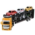thumbnail image 4 of Camión de juguete de aleación desmontable de seis vehículos para niños, modelo de simulación de camión de transporte amarillo, 4 of 14