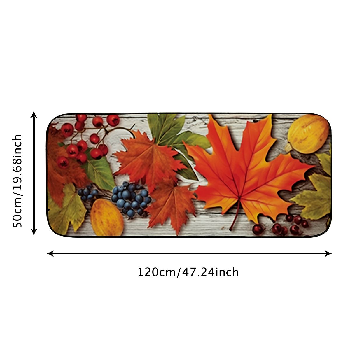 Heduofu Falling Leaves Fall Door Mat Autumn Outdoor Doormat for Entryway Indoor Entrance Decorative Door Mat, Door Mat with Non-Slip Rubber Backing, Easy Cleaning, Traps Dirt, Rug for Entry, Patio
