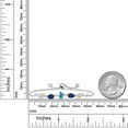thumbnail image 3 of Gem Stone King 925 Silver and 10K Yellow Gold Swiss Blue Topaz Blue Sapphire White Moissanite and Lab Grown Diamond Tennis Bracelet for Women By Keren Hanan (1.79 cttw, Adjustable up To 9 inch), 3 of 3