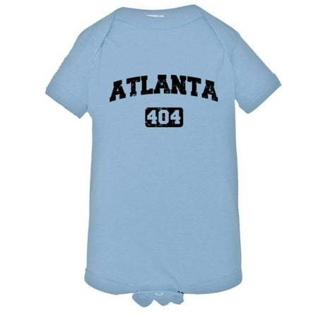 

PleaseMeTees™ Baby Atlanta 404 Area Code Distressed HQ Jumpsuit