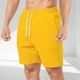 thumbnail image 2 of Pantalones Cortos para Hombres Casual Verano Color Sólido Casual Cordón Bolsillo Recto a Través de Pantalones Cortos, Pantalones de Moda de Poliéster, 2 of 9
