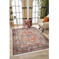 thumbnail image 3 of Selam Brown Medallion Polyester Area Rugs for Living Room Washable Rugs Boho Moroccan Area Rug Soft Geometric Bohemian Carpet Distressed Indoor Rug for Bedroom Dining Room Office Nonslip Rug, 3 of 9