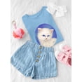 thumbnail image 3 of Cat Staring T-Shirt Toddler -Kayomi Harai Designs,  2 Toddler, 3 of 4