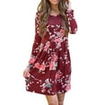 thumbnail image 1 of Matchstick Robe Midi à Manches Longues Imprimée Florale pour Femmes, 1 of 5