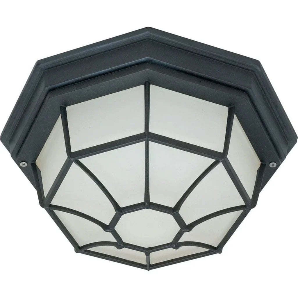 Nuvo 60-534 - 1 Light - 12" - Ceiling Spider Cage Fixture - Die Cast, Glass Lens