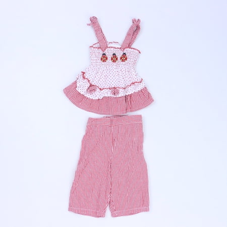 

Pre-owned Specialty Baby Girls Red | White Apparel Sets size: 12 Months