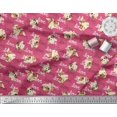 thumbnail image 2 of Soimoi Rayon Crepe Fabric Love Text & Puppies Dog Print Sewing Fabric Yard 46 Inch Wide, 2 of 3