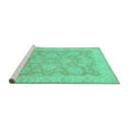 thumbnail image 2 of Ahgly Company Machine Washable Indoor Rectangle Abstract Turquoise Blue Modern Area Rugs, 7' x 9', 2 of 4