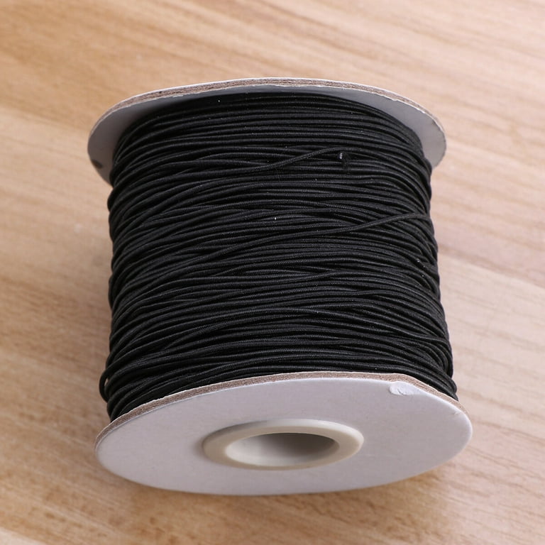 Elastic Cord Beading Threads Stretch String Fabric Crafting Cords for  Bracelet Jewelry Making 1mm 100 Meter (Black) 