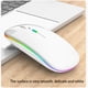 thumbnail image 3 of Matsuzay Ratón inalámbrico con RGB, compatible con Bluetooth, modo dual, silencioso, de 500 mAh, dispositivo señalador, accesorios para Videojuegos y accesorios Blanco, 3 of 6