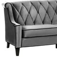 thumbnail image 4 of Saltoro Sherpi Fabric Sofa with Button Tufted Backrest and Sloped Rolled Arms, Black, 4 of 5