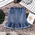 thumbnail image 3 of Bébés Filles Bébé Bleu Denim Mini Jupe Courte Robe Jean Jupe Vêtements, 3 of 4