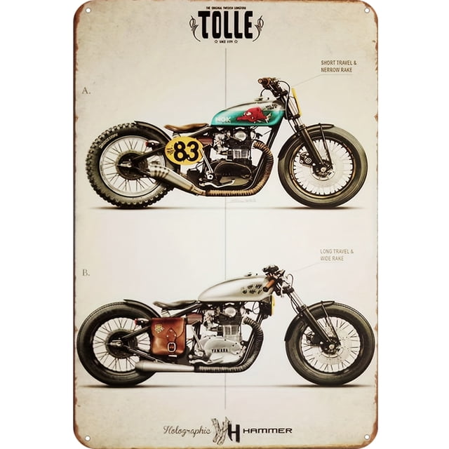 Hojalata Rectangular 30*40cm Serie Motocicleta Plano