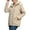 Beige, variant on Oversized Bomber Jacket for Women, Snap Button Closure, Casual Lightweight Nylon Varsity Coat with Pockets, 1 Piece, S-XXL, Plus Size Friendly