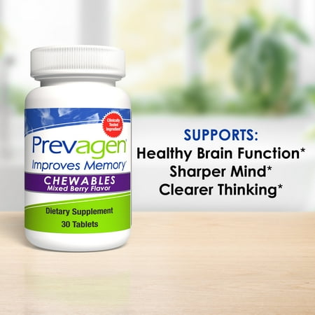 Prevagen - Regular Strength 10mg, 30 Chewable Tablets Mixed Berry Flavor with Apoaequorin & Vitamin D