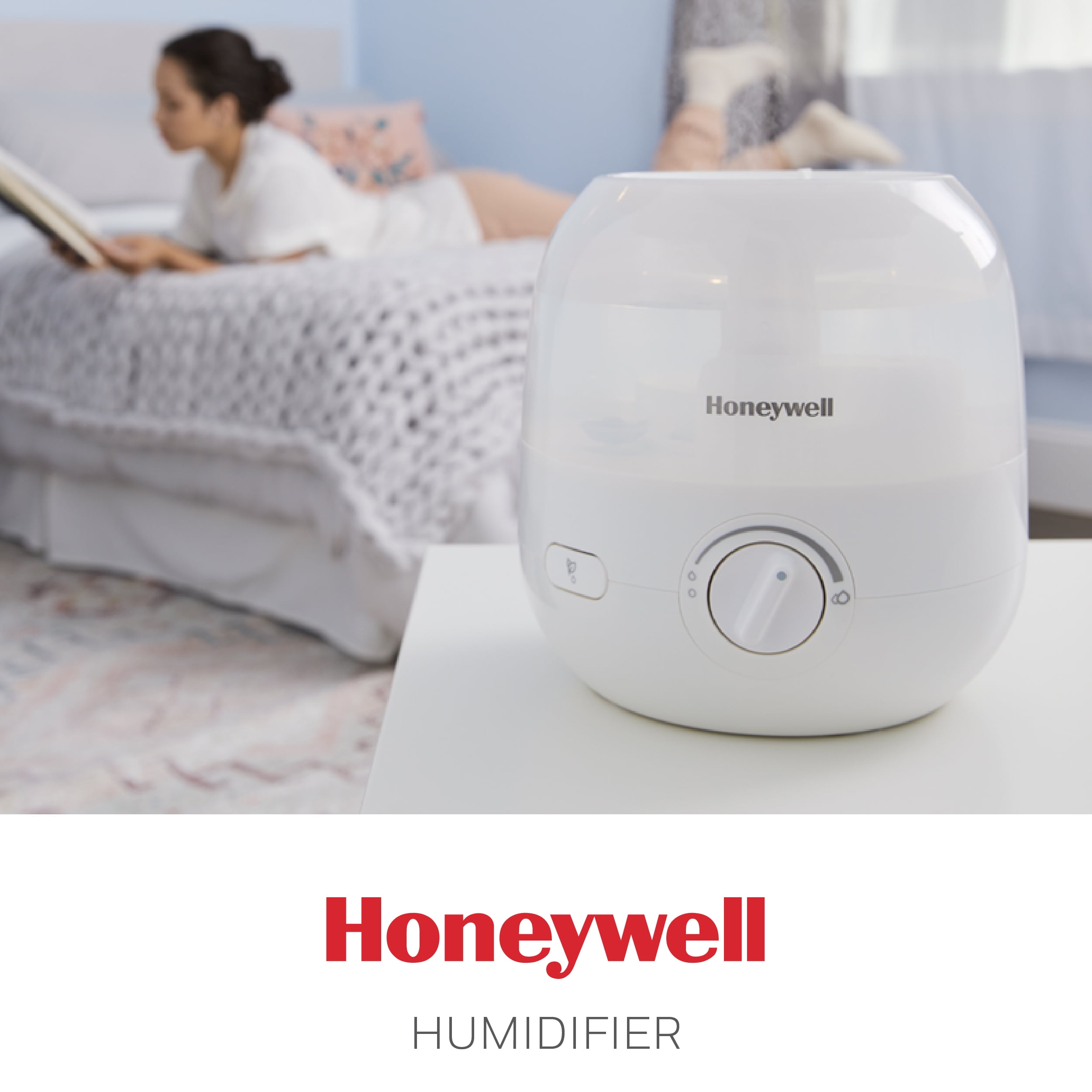 Honeywell Mini Mist Cool Mist Humidifier, White, HUL525W