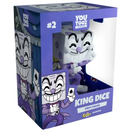 Youtooz Cuphead King Dice Vinyl Figure, 4.5" High-End Collectible Cuphead King Dice Vinyl Figure from The Cuphead Netflix Show Cuphead Collection Geburtstag