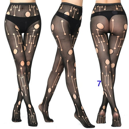 

NEW Black Patterned Fishnet Tights Ladies Womens Pattern Lace Pantyhose Floral
