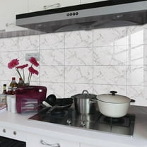 SEWCHICS Rectangular Marble Tile Sticker Crystal Film 8-Pcs