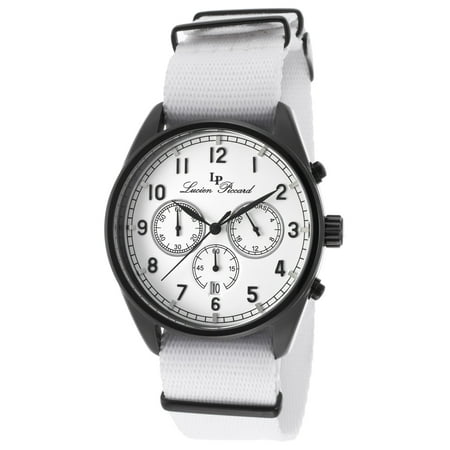 Lucien Piccard 10588N-Bb-02 Moderna Chronograph White Nylon White Dial Watch