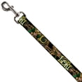 thumbnail image 2 of Marvel Comics Pet Leash, Dog Leash, Loki Poses Black Gold Green, 6 Feet Long 1.0 Inch Wide, 2 of 2