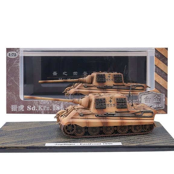 Kids Gift Toy German Jagdtiger Tank Model 1:72 Scale Collectible for Display and Collection