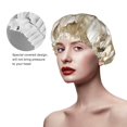 thumbnail image 4 of Easygdp Starfish and Sea Shells Shower Caps for Women, Double Waterproof Layers Shower Cap, Quick Drying Bath Hair Cap Reusable, 4 of 9