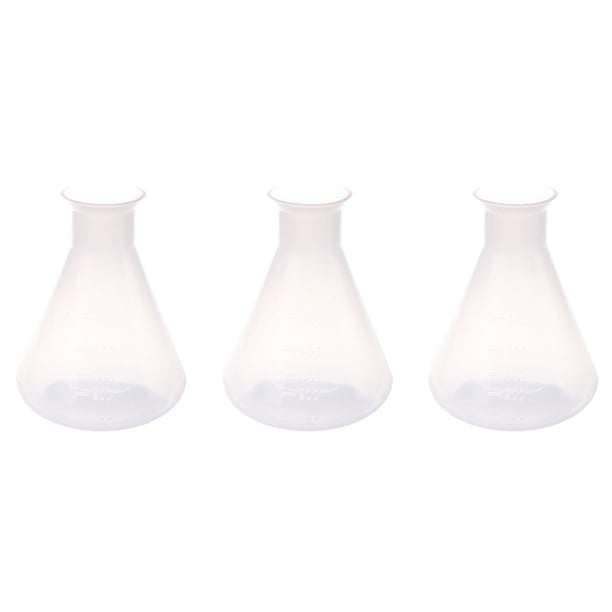 3X 500Ml Botella de Almacenamiento Frasco Quimico de Laboratorio de Plastico